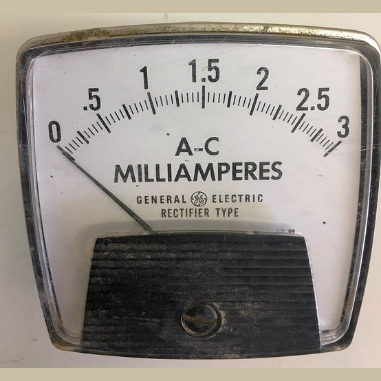 Used General Electric MilliAmp Analog Ammeter For Sale