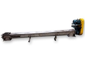6" Dia. x 10' Long Screw Auger Feeder Conveyor