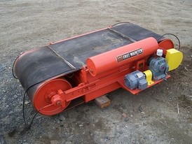 Eriez 44in wide X 9.5ft long cross belt magnet. 3hp belt drive motor. SOLD. SUPPLIED REFURBISHED AND READY TO INSTALL.
