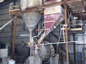7 ft. Dia. x 4 ft. Hardinge Conical Mill. Complete with Air Sweep System.