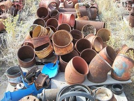 Used Pipe Fittings. 8 in. to 12 in. Grooved Fittings, Clamps, Elbows, Ts, Ys & Reducers.