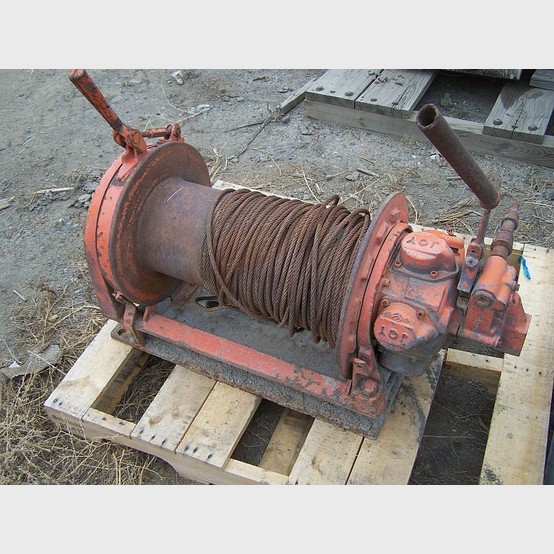 Used Joy Air (Tugger) Hoist. Model JHAL40. 9 in. dia. Spool x 20 in. Wide.