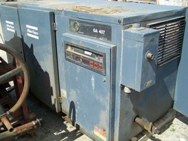 Used Atlas Copco Screw Compressor. Model GA 407. 185 CFM. 40 HP Motor - 575 Volt, 3535 RPM.