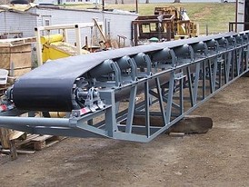 Used Truss Conveyor. 24 in. x 45 ft. Long. Steel tail; steel head pulley. Right angle reducer and motor. SUPPLIED RECONDITIONED.