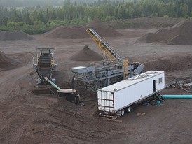 350 Ton Per Hour Classifying Plant. 10 ft. x 40 ft. Greystone Portable Classifier with Twin 44 in. Screws. Powerscreen Commander 1400 Screen. 120 HP Fresh Water Pump.