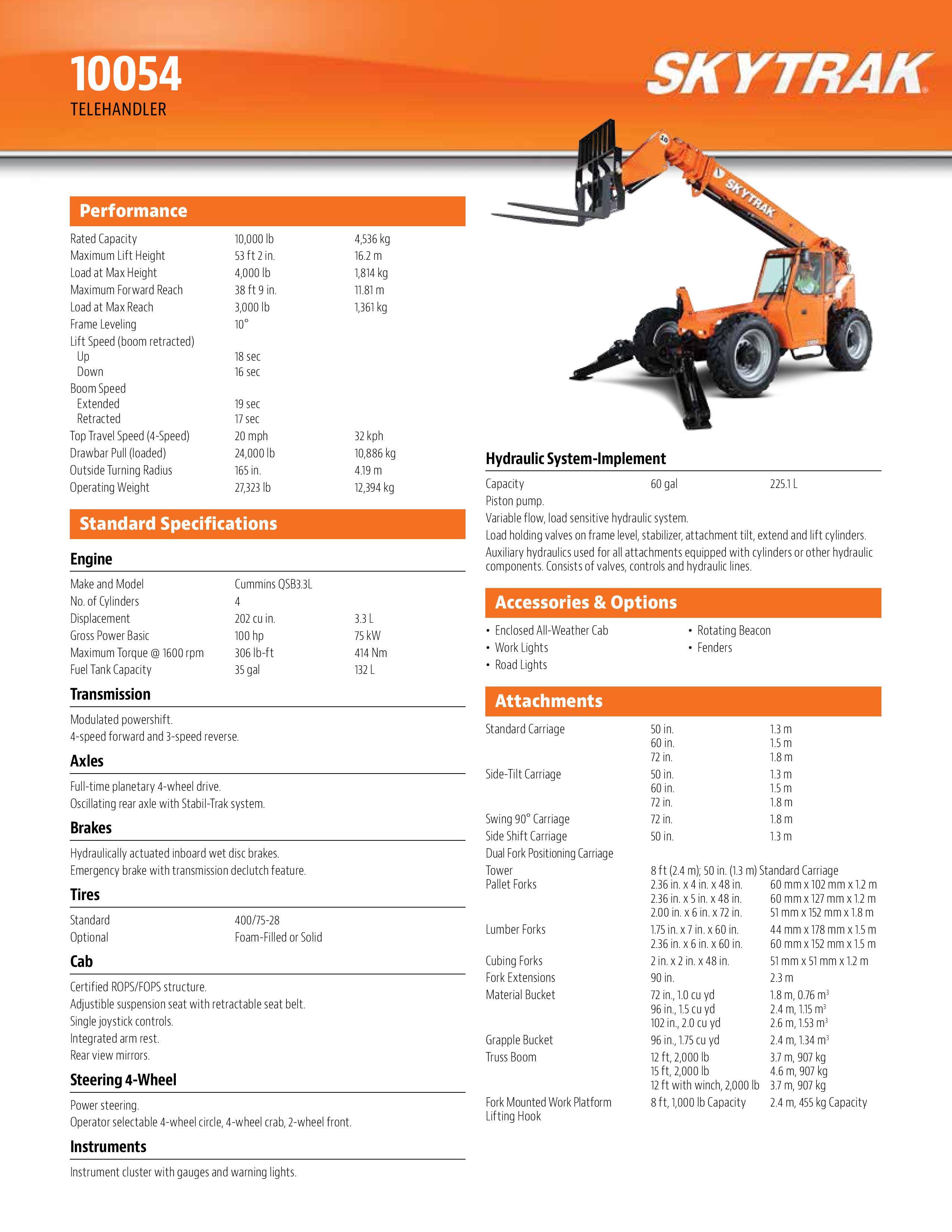 JLG Zoom Boom Supplier Worldwide Used 1999 Skytrak 10054 Telehandler