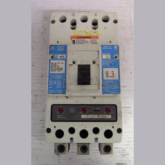 Used Cutler Hammer 3 Pole 400 Amp HKD Breaker For Sale