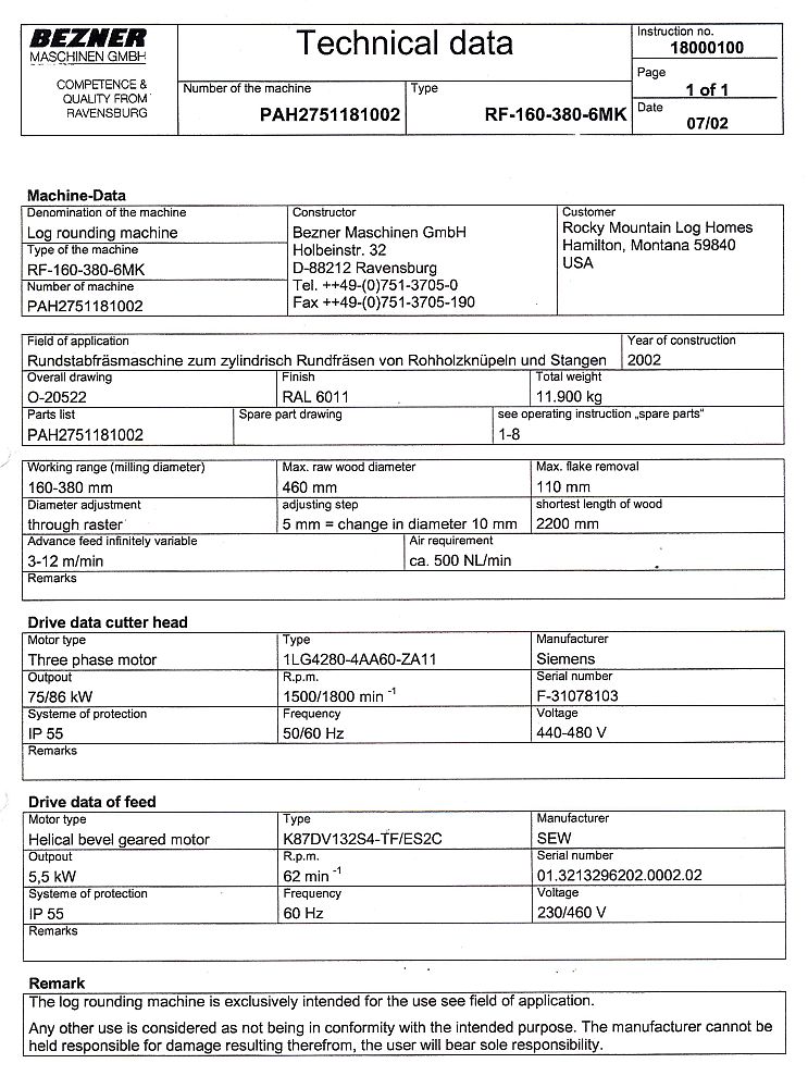 Used Bezner Timber Log Profiling Plant For Sale | Log Profiling Sawmill ...