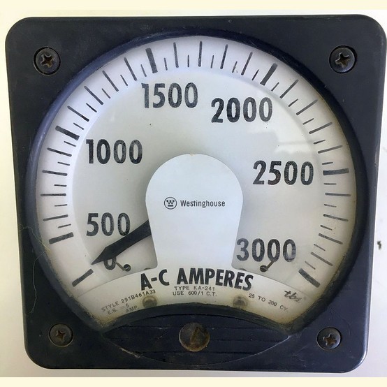 Used Westinghouse 03000 Amp Analog Ammeter For Sale