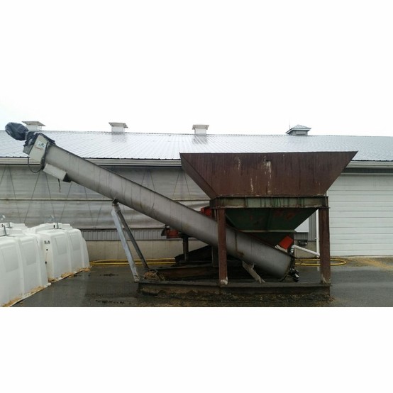 20 in. x 20 ft. Stainless Steel Auger with Feed Hopper for sale used
