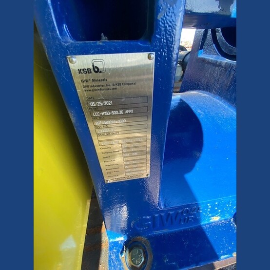 8x6 KSB GIW 150HP Slurry Pump