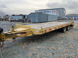 1998 International 8100 Crane Truck and 20-Ton Superior 25ft Equipment Trailer