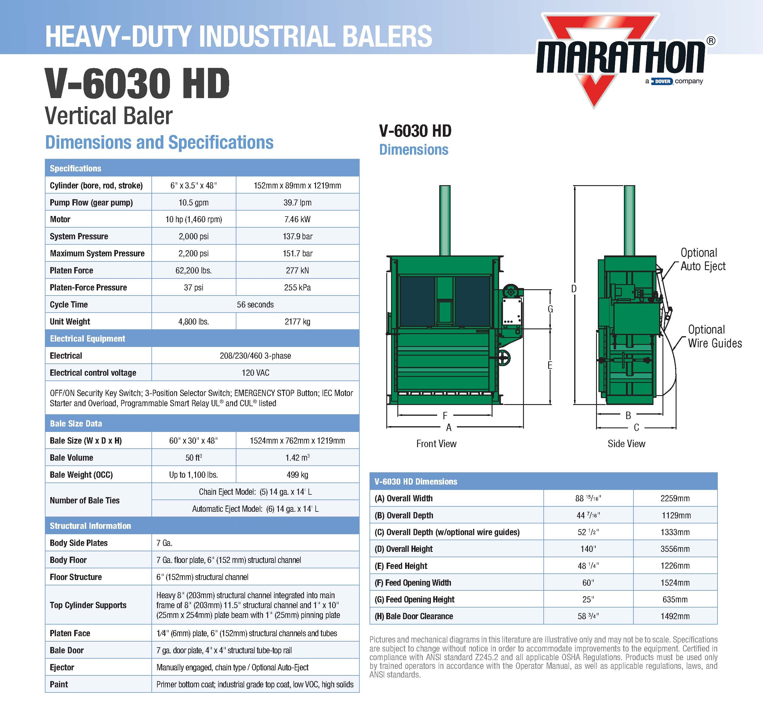 Marathon V6030 HD Baler