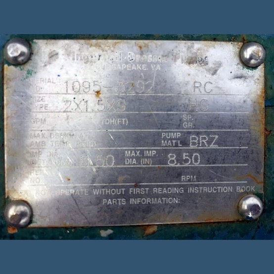 Ingersoll Dresser Centrifugal Pump Supplier Worldwide Used 2 X 1 5 Image 1 Of 2