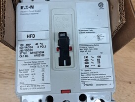 Eaton HFD 3 Pole 100 Amp Breaker