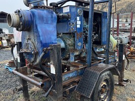 Gorman Rupp 6in Portable Self-Priming Trash Pump with John Deere Diesel Engine