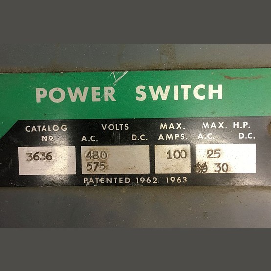 Used Amalgamated Electric 100 Amp Fusible Disconnect For Sale
