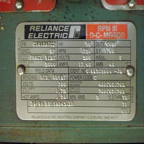 Proveedor de Motor DC Reliance Electric de 10 hp a nivel mundial