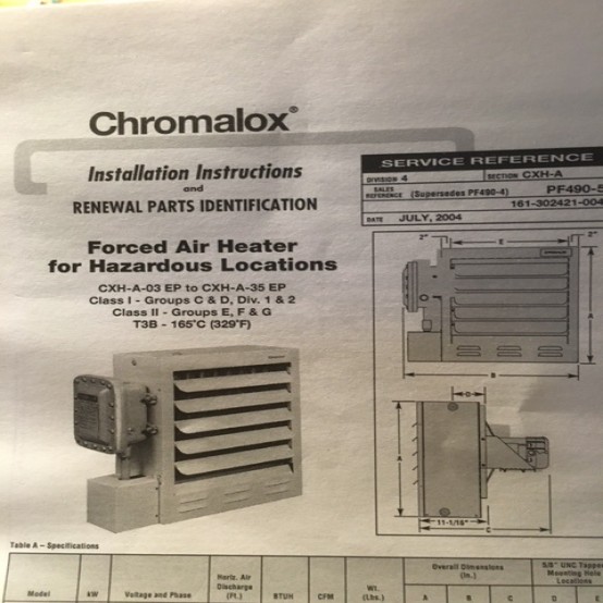 Chromalox 10 kW Explosion Proof Heaters Supplier, New Chromalox 10 kW