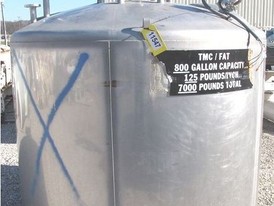 800 Gallon Stainless Steel Mixing Tank
