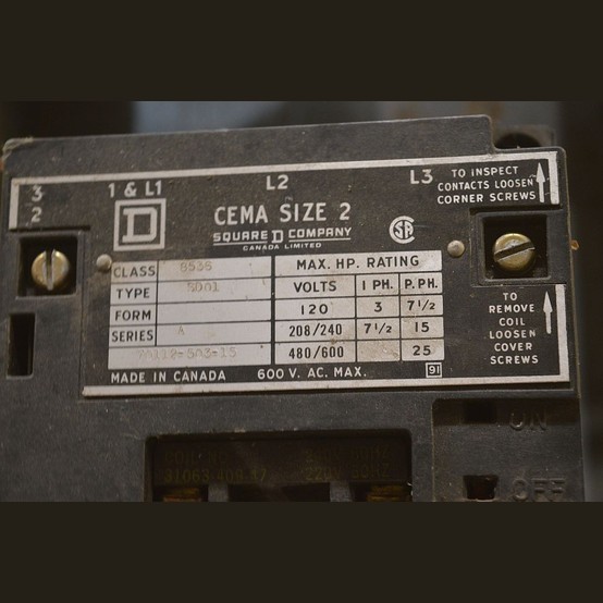 Square D Size 2 Starter Contactor