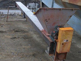 Like New Condition! 12 in. x 24 ft. Long Screw Auger. 3 HP Motor.