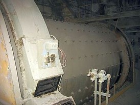  10.5 ft. dia. x 16 ft. long Allis Chalmers Ball Mill. 