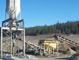 Portable Batch Plant. Includes Gravel Hopper with Bin Vibrator & Conveyor. Silo & Stand.