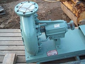 Used Allis Chalmers Centrifugal Pump. Model: F4D1-391. Supplied with Cast Iron Housing and 13 in. Stainless Steel Impeller.
