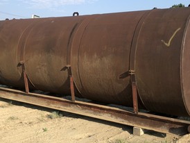 6,500 Gallon Skid Mounted Steel Tank