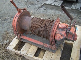 Used Joy Air (Tugger) Hoist. Model: JHAL-40. 9 in. dia. Spool x 20 in. Wide.