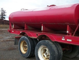 Water Tank Trailer. 2500 Gallon Capacity. Honda Pump & All Hoses.