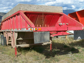 Decap Bell Dump Trailer. 8 Ft.W x 32 Ft.L x 8 Ft.H. Air Operated Clam Gates.