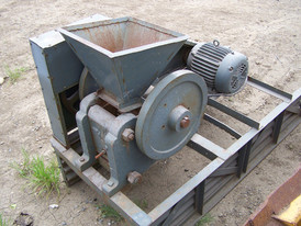 Used Lab Jaw Crusher. 3 in. x 8 in. Babbit Bearing Design with Heavy Duty Casting Iron. Mounted on Steel Frame.