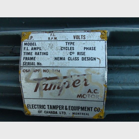 Savona Equipment sells used Tamper 10 hp electric motors reconditioned