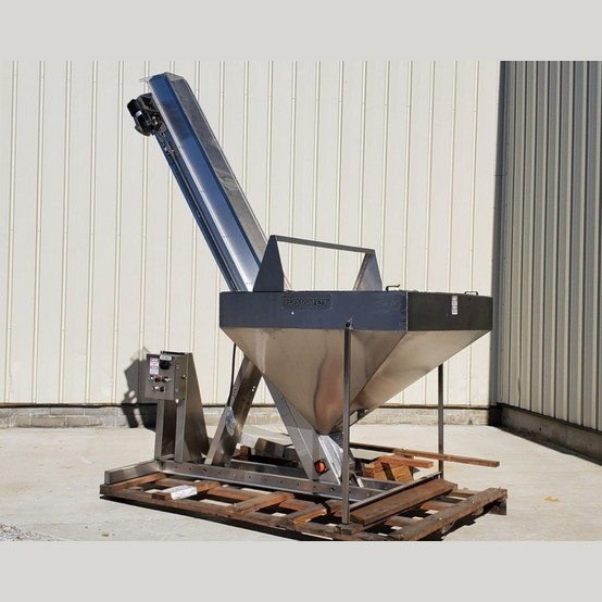 8 in. Wide x 11 ft. Long Incline Belt Conveyor W/ Loading Hopper