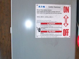 Cutler Hammer 100 amp Fusible Disconnect
